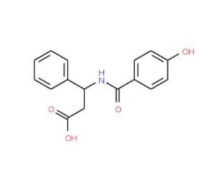 3-[(4-hydroxybenzoyl)amino]-3-phenylpropanoic acid - chemical structure image