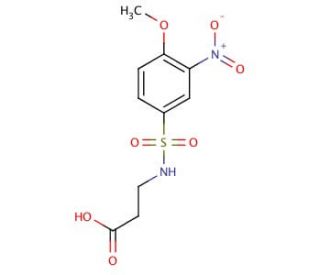 3-{[(4-methoxy-3-nitrophenyl)sulfonyl]amino}propanoic acid - chemical structure image