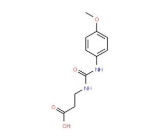 3-({[(4-methoxyphenyl)amino]carbonyl}amino)propanoic acid - chemical structure image
