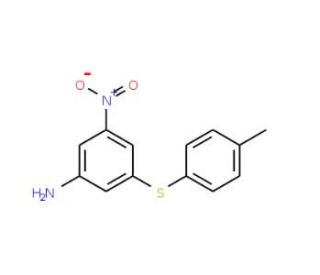3-[(4-Methylphenyl)thio]-5-nitroaniline - chemical structure image