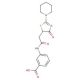 3-{[(4-oxo-2-piperidin-1-yl-4,5-dihydro-1,3-thiazol-5-yl)acetyl]amino}benzoic acid - chemical structure image