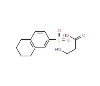 3-[(5,6,7,8-tetrahydronaphthalen-2-ylsulfonyl)amino]propanoic acid - chemical structure image