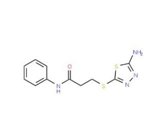 3-[(5-amino-1,3,4-thiadiazol-2-yl)thio]-N-phenylpropanamide - chemical structure image