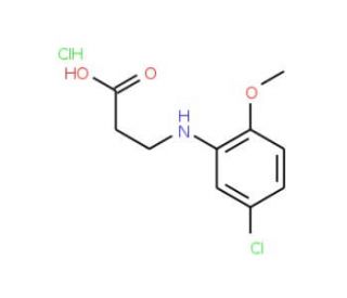 3-[(5-chloro-2-methoxyphenyl)amino]propanoic acid hydrochloride - chemical structure image