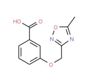 3-[(5-methyl-1,2,4-oxadiazol-3-yl)methoxy]benzoic acid - chemical structure image