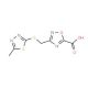 3-{[(5-Methyl-1,3,4-thiadiazol-2-yl)thio]methyl}-1,2,4-oxadiazole-5-carboxylic acid - chemical structure image