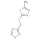 3-{[(5-Methyl-1,3,4-thiadiazol-2-yl)thio]methyl}-1,2,4-oxadiazole - chemical structure image