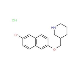 3-{[(6-Bromo-2-naphthyl)oxy]methyl}piperidinehydrochloride - chemical structure image