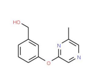 {3-[(6-Methylpyrazin-2-yl)oxy]phenyl}methanol (CAS 906352-98-5) - chemical structure image