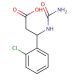 3-[(aminocarbonyl)amino]-3-(2-chlorophenyl)propanoic acid - chemical structure image