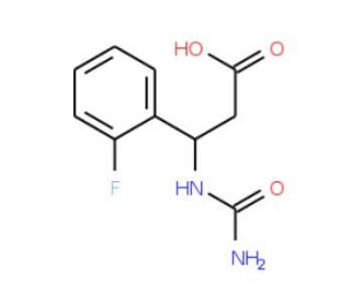 3-[(aminocarbonyl)amino]-3-(2-fluorophenyl)propanoic acid - chemical structure image