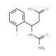 3-[(aminocarbonyl)amino]-3-(2-fluorophenyl)propanoic acid - chemical structure image