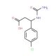 3-[(aminocarbonyl)amino]-3-(4-chlorophenyl)propanoic acid (CAS 39773-45-0) - chemical structure image