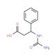 3-[(aminocarbonyl)amino]-3-phenylpropanoic acid - chemical structure image