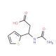 3-[(aminocarbonyl)amino]-3-thien-2-ylpropanoic acid - chemical structure image