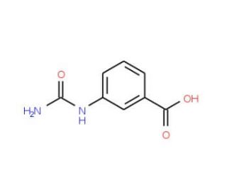 3-[(aminocarbonyl)amino]benzoic acid (CAS 20632-43-3) - chemical structure image