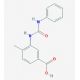 3-[(anilinocarbonyl)amino]-4-methylbenzoic acid - chemical structure image