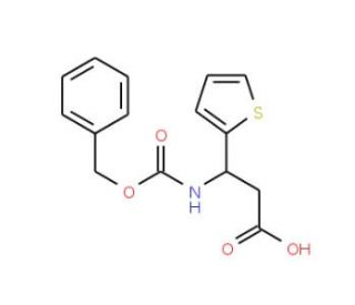 3-{[(Benzyloxy)carbonyl]amino}-3-(2-thienyl)-propanoic acid - chemical structure image
