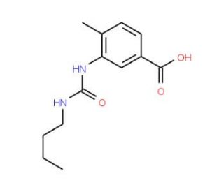 3-{[(butylamino)carbonyl]amino}-4-methylbenzoic acid - chemical structure image