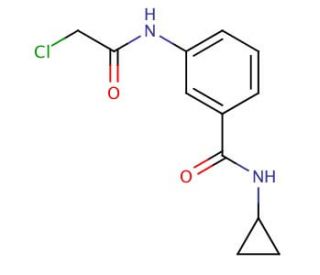 3-[(chloroacetyl)amino]-N-cyclopropylbenzamide - chemical structure image