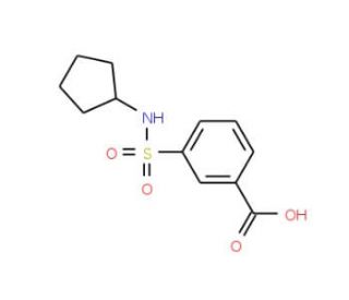 3-[(cyclopentylamino)sulfonyl]benzoic acid - chemical structure image