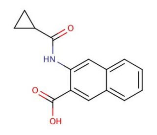 3-[(cyclopropylcarbonyl)amino]-2-naphthoic acid - chemical structure image