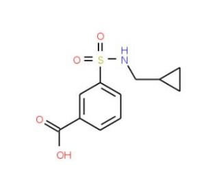 3-{[(cyclopropylmethyl)amino]sulfonyl}benzoic acid - chemical structure image