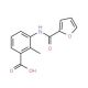 3-[(Furan-2-carbonyl)-amino]-2-methyl-benzoic acid (CAS 878426-41-6) - chemical structure image