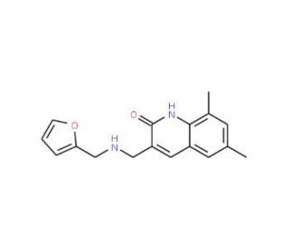 3-{[(Furan-2-ylmethyl)-amino]-methyl}-6,8-dimethyl-1H-quinolin-2-one - chemical structure image