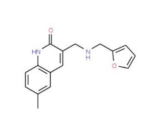 3-{[(Furan-2-ylmethyl)-amino]-methyl}-6-methyl-1H-quinolin-2-one - chemical structure image