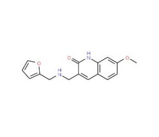 3-{[(Furan-2-ylmethyl)-amino]-methyl}-7-methoxy-1H-quinolin-2-one - chemical structure image
