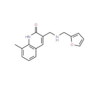 3-{[(Furan-2-ylmethyl)-amino]-methyl}-8-methyl-1H-quinolin-2-one - chemical structure image