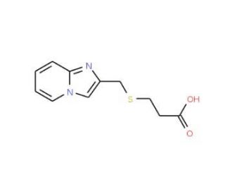 3-[(imidazo[1,2-a]pyridin-2-ylmethyl)thio]propanoic acid - chemical structure image