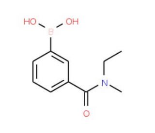 3-[(N-Ethyl-N-methylamino)carbonyl]benzeneboronic acid (CAS 871333-07-2) - chemical structure image