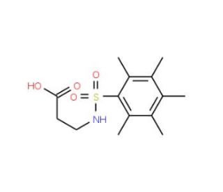 3-{[(pentamethylphenyl)sulfonyl]amino}propanoic acid - chemical structure image