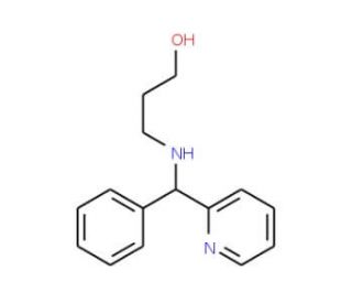 3-[(Phenyl-pyridin-2-yl-methyl)-amino]-propan-1-ol - chemical structure image
