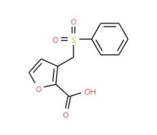 3-[(phenylsulfonyl)methyl]-2-furoic acid - chemical structure image