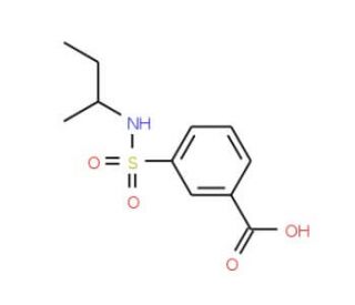 3-[(sec-butylamino)sulfonyl]benzoic acid (CAS 7326-76-3) - chemical structure image