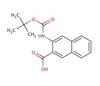 3-{[(tert-butoxy)carbonyl]amino}naphthalene-2-carboxylic acid - chemical structure image