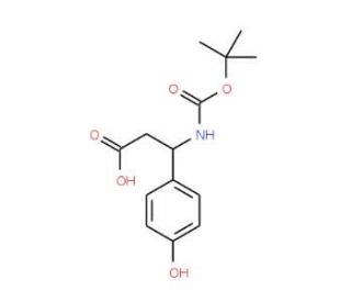 3-[(tert-Butoxycarbonyl)amino]-3-(4-hydroxyphenyl)propanoic acid - chemical structure image