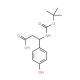 3-[(tert-Butoxycarbonyl)amino]-3-(4-hydroxyphenyl)propanoic acid - chemical structure image