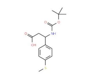 3-[(tert-Butoxycarbonyl)amino]-3-[4-(methylsulfanyl)phenyl]propanoic acid - chemical structure image