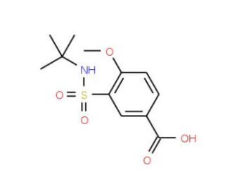 3-[(tert-butylamino)sulfonyl]-4-methoxybenzoic acid - chemical structure image