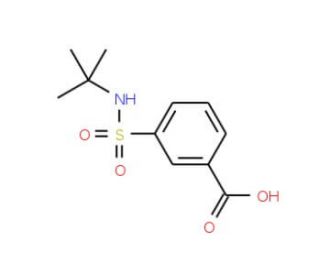 3-[(tert-butylamino)sulfonyl]benzoic acid - chemical structure image
