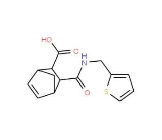 3-[(Thiophen-2-ylmethyl)-carbamoyl]-bicyclo[2.2.1]hept-5-ene-2-carboxylic acid (CAS 331416-18-3) - chemical structure image