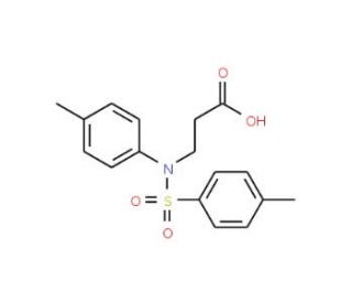 3-[(Toluene-4-sulfonyl)-p-tolyl-amino]-propionic acid (CAS 101585-37-9) - chemical structure image