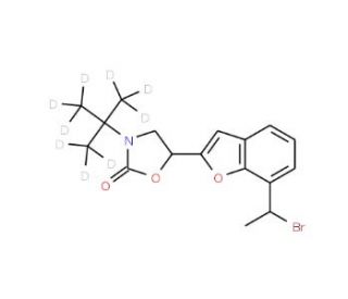 3-(1,1-Dimethylethyl-d9)-5-[7-(1-bromoethyl)-2-benzofuranyl]-2-oxazolidinone - chemical structure image