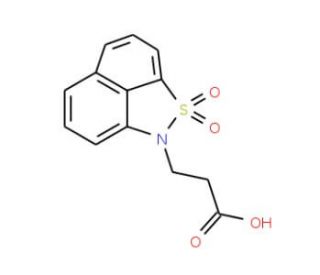 3-(1,1-dioxido-2H-naphtho[1,8-cd]isothiazol-2-yl)propanoic acid - chemical structure image