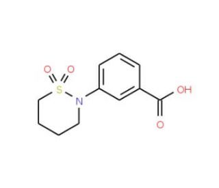 3-(1,1-Dioxo-1lambda*6*-[1,2]thiazinan-2-yl)-benzoic acid - chemical structure image
