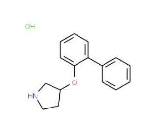 3-([1,1&prime;-Biphenyl]-2-yloxy)pyrrolidine hydrochloride - chemical structure image